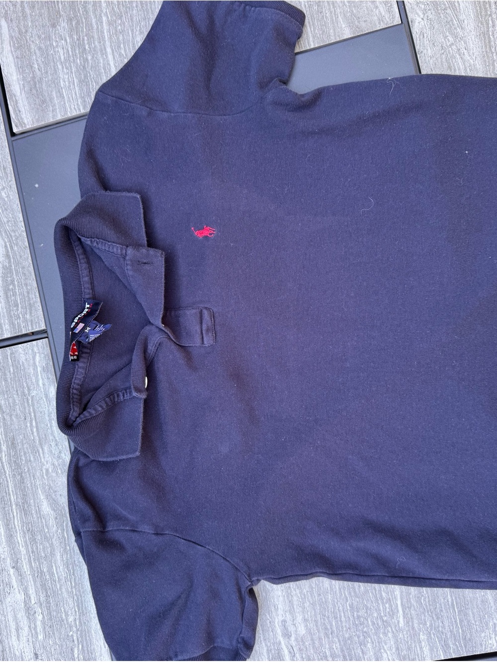 Ralph Lauren Navy Polo with Red Pony Logo